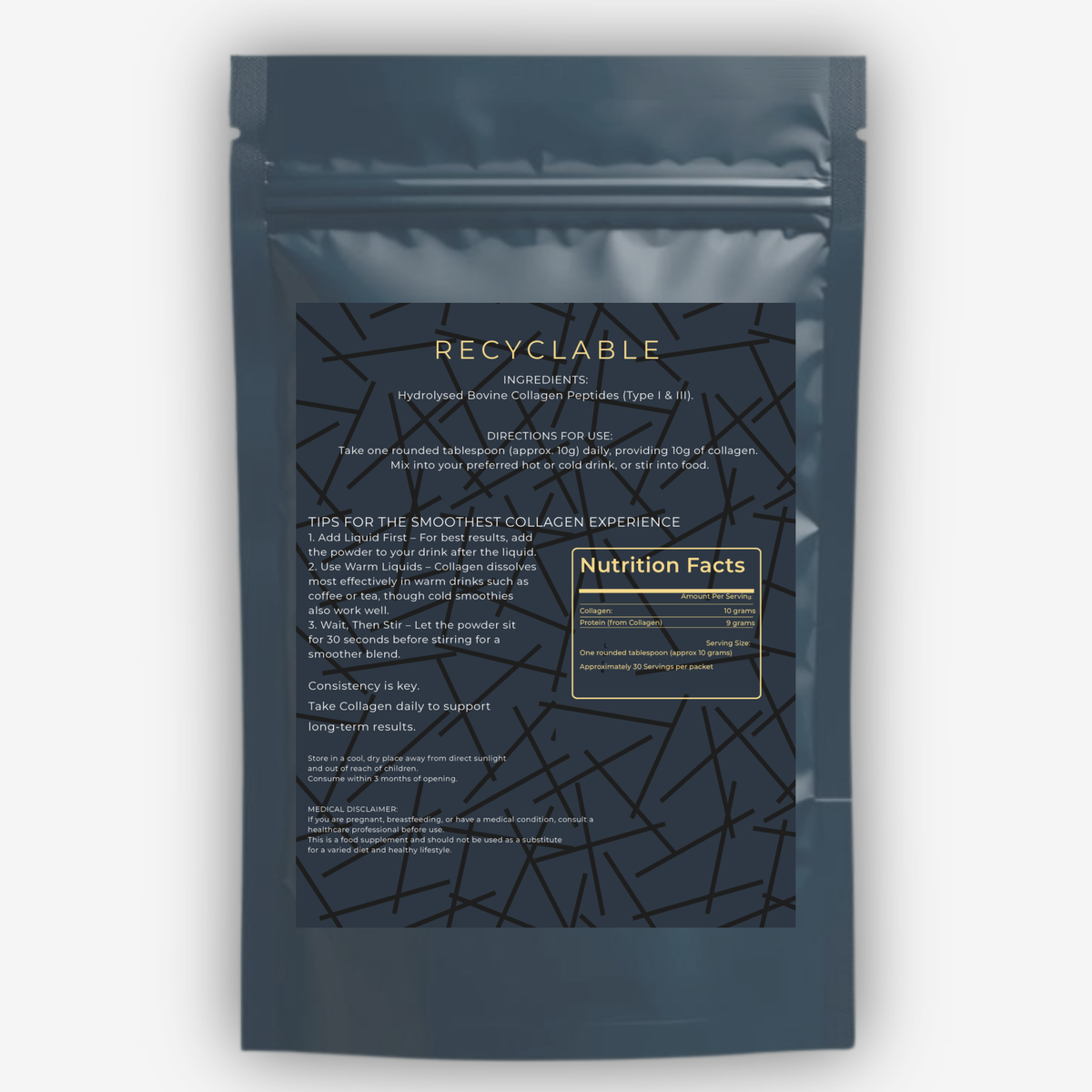 Grass-Fed Bovine Collagen Peptides 300g